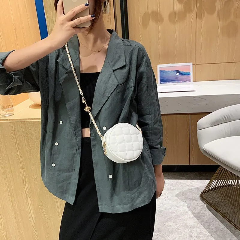 PARK DANCE PU Crossbody Bag Regular Women's White/Black-2