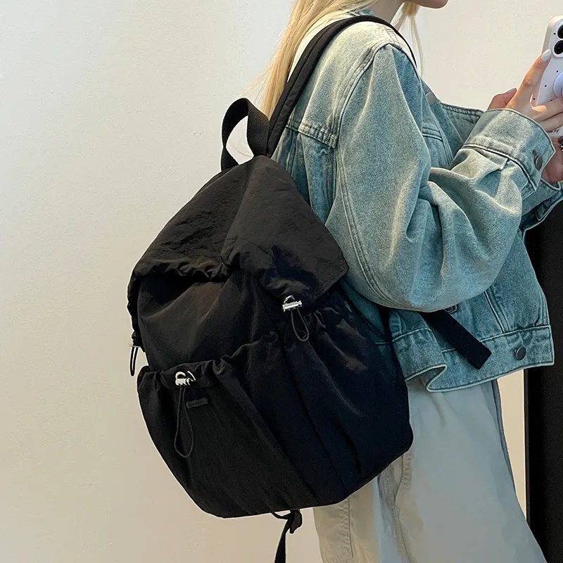 PARK DANCE Nylon Fabric Backpack Regular Unisex Multicolor-15