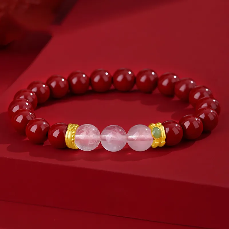 ZUIWENGLANGYASHANWENCHUANG Cinnabar Jade Bracelets Unisex-1