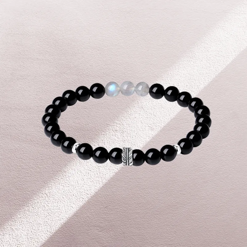 ZUIWENGLANGYASHANWENCHUANG Obsidian Bracelets Unisex-5