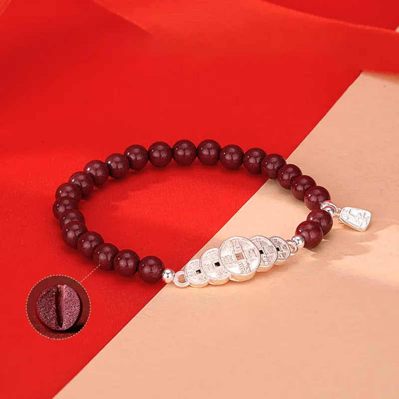 ZUIWENGLANGYASHANWENCHUANG Cinnabar Bracelets Unisex-2