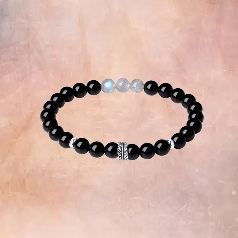 ZUIWENGLANGYASHANWENCHUANG Obsidian Bracelets Unisex-6