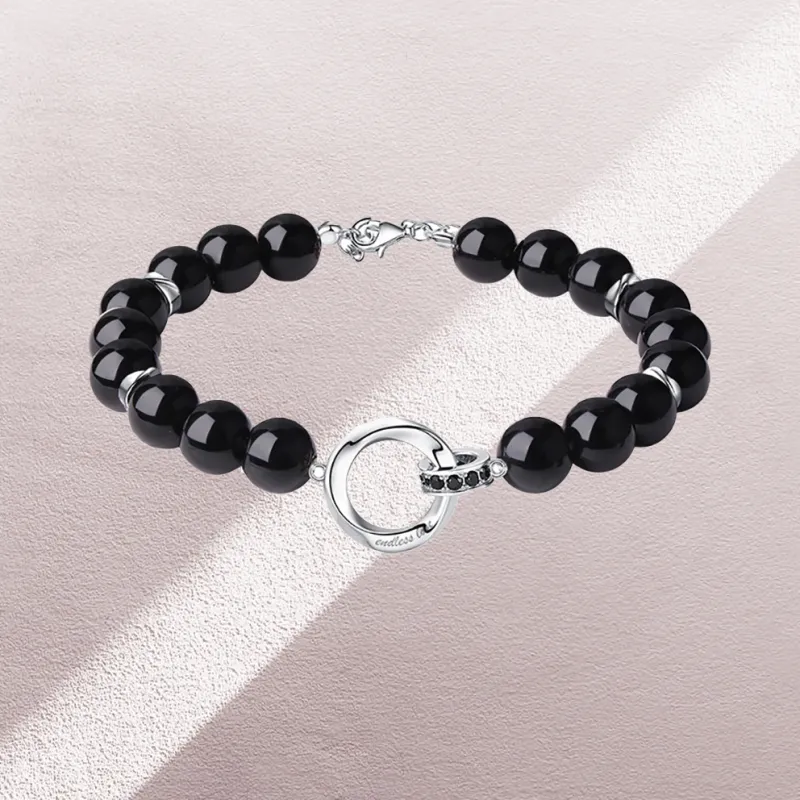 ZUIWENGLANGYASHANWENCHUANG Obsidian Bracelets Unisex-3