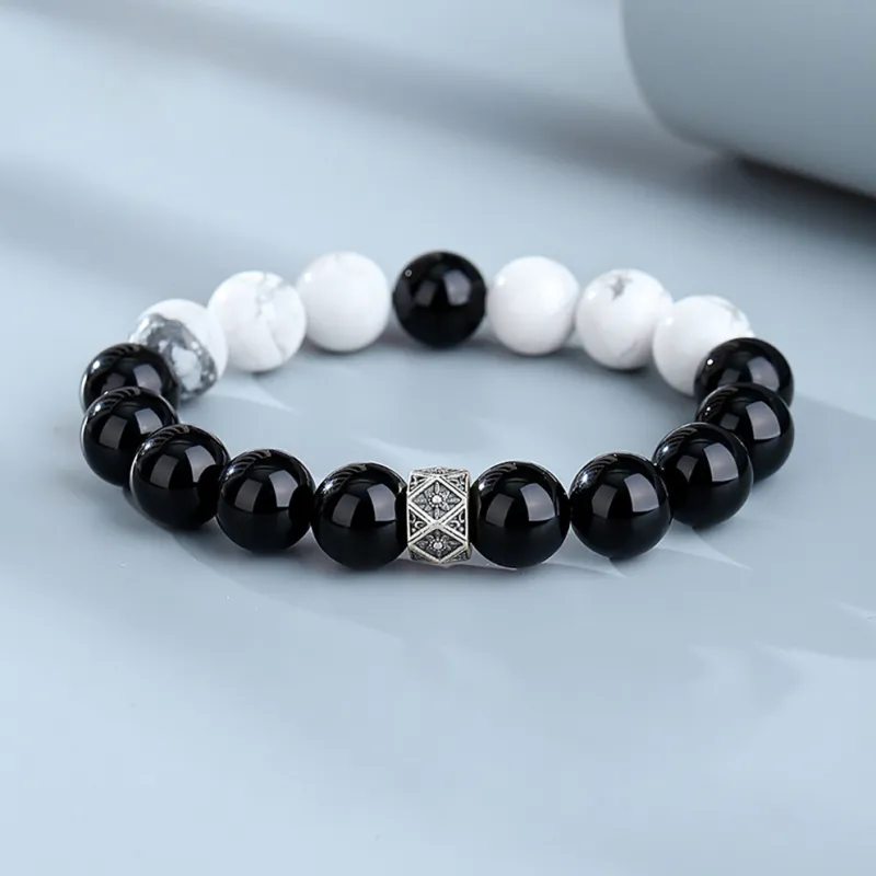 ZUIWENGLANGYASHANWENCHUANG Obsidian Bracelets Unisex-1