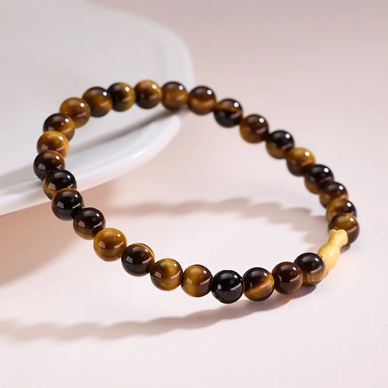 ZUIWENGLANGYASHANWENCHUANG Tiger's Eye Stone Bracelets Unisex-1