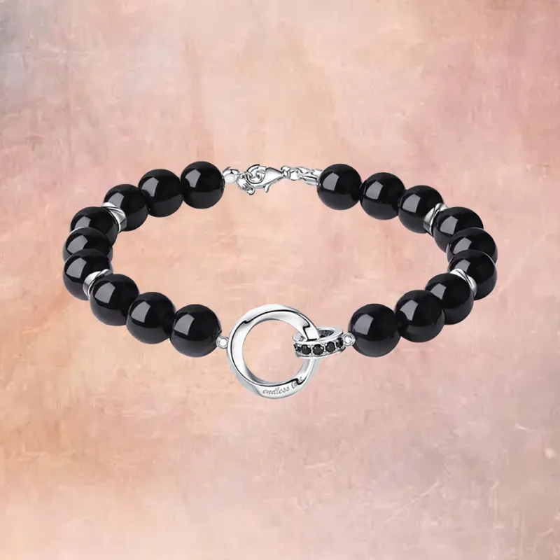 ZUIWENGLANGYASHANWENCHUANG Obsidian Bracelets Unisex-1