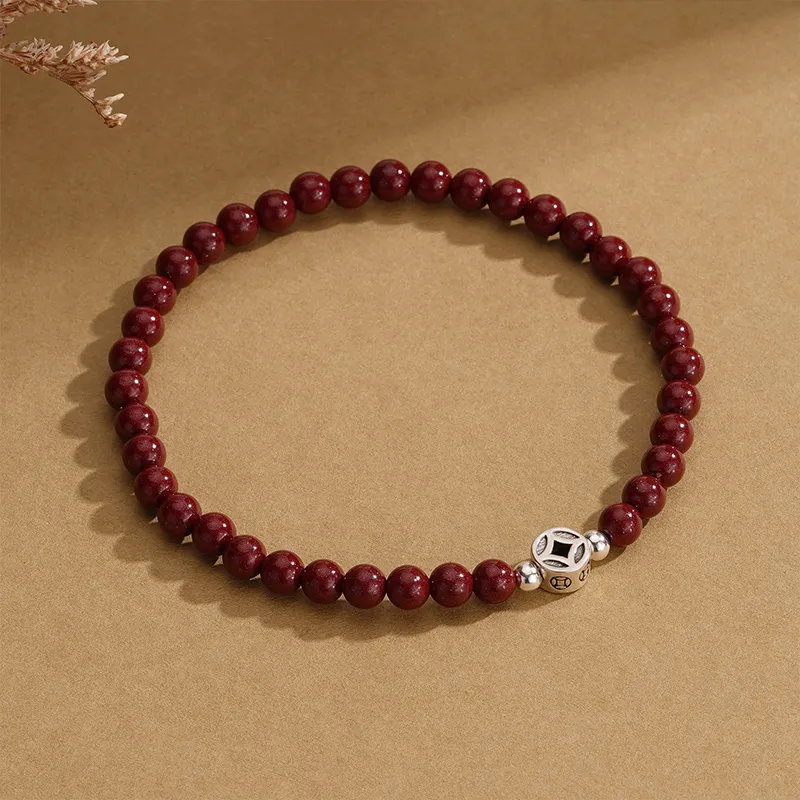 ZUIWENGLANGYASHANWENCHUANG Cinnabar Bracelets Unisex-1