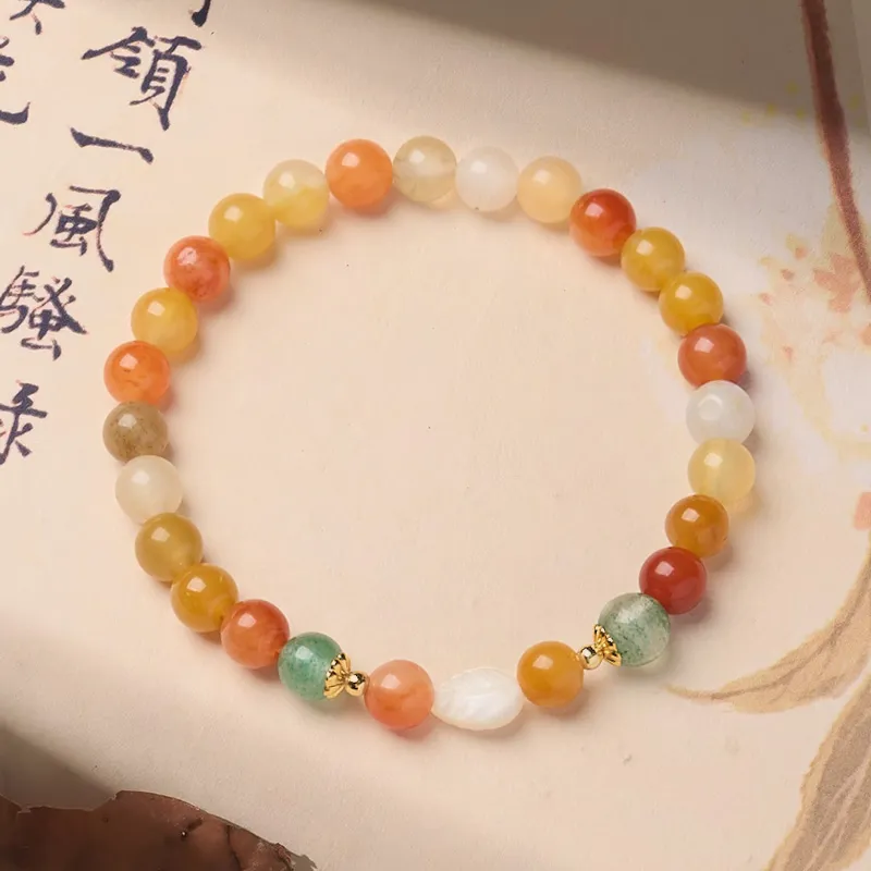ZUIWENGLANGYASHANWENCHUANG Golden Silk Jade Bracelets Women's-2
