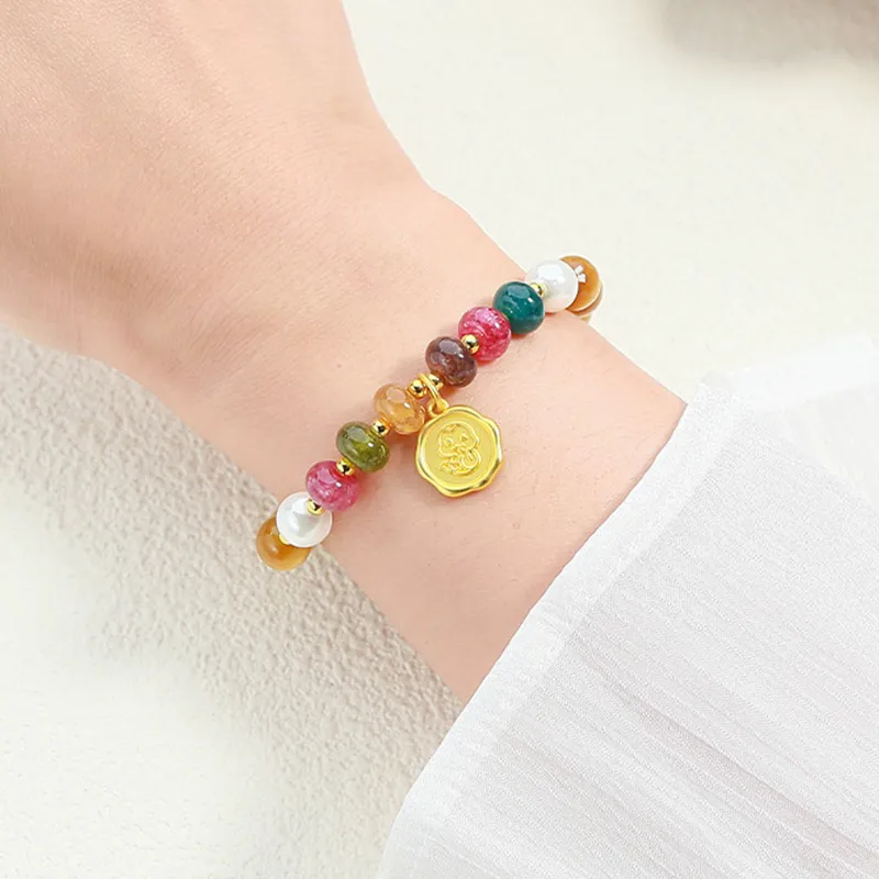 ZUIWENGLANGYASHANWENCHUANG Tiger's Eye Stone Bracelets Women's-2