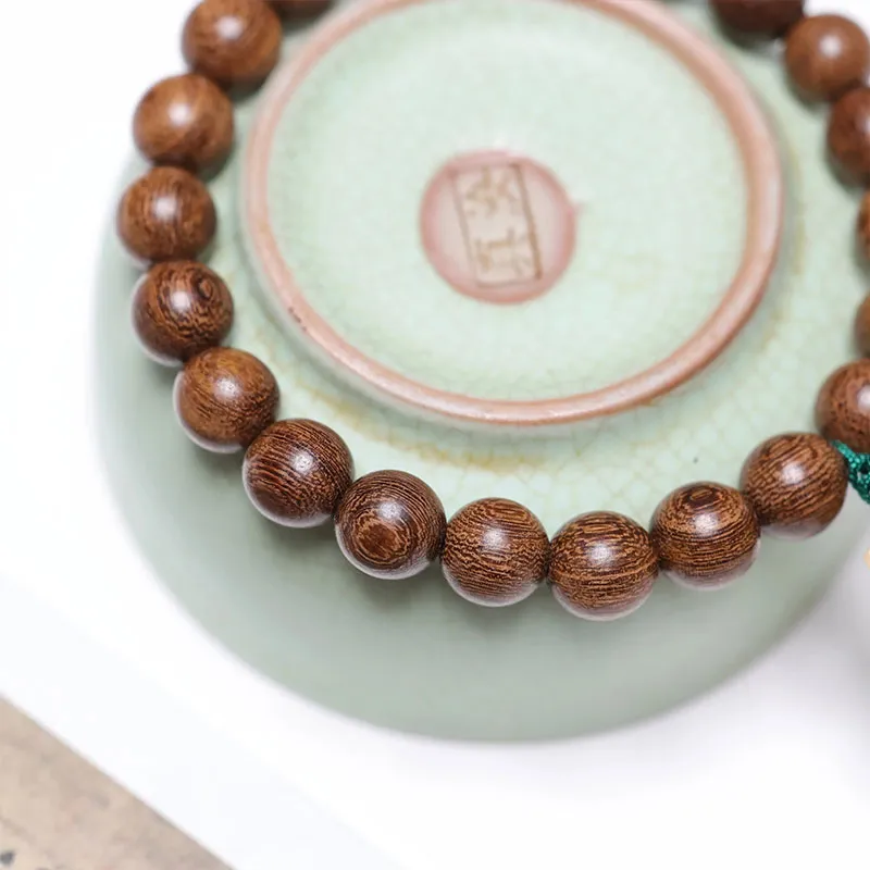 ZUIWENGLANGYASHANWENCHUANG Green Sandalwood Bracelets Unisex-3