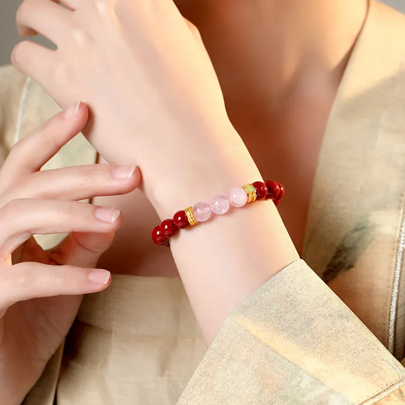 ZUIWENGLANGYASHANWENCHUANG Cinnabar Jade Bracelets Unisex-3