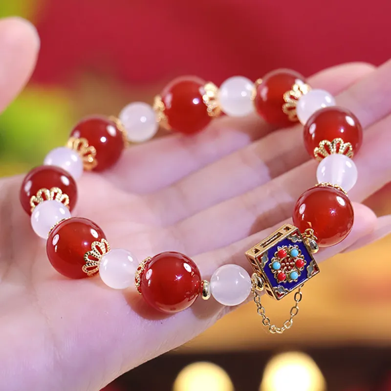 ZUIWENGLANGYASHANWENCHUANG Agate Bracelets Unisex-2