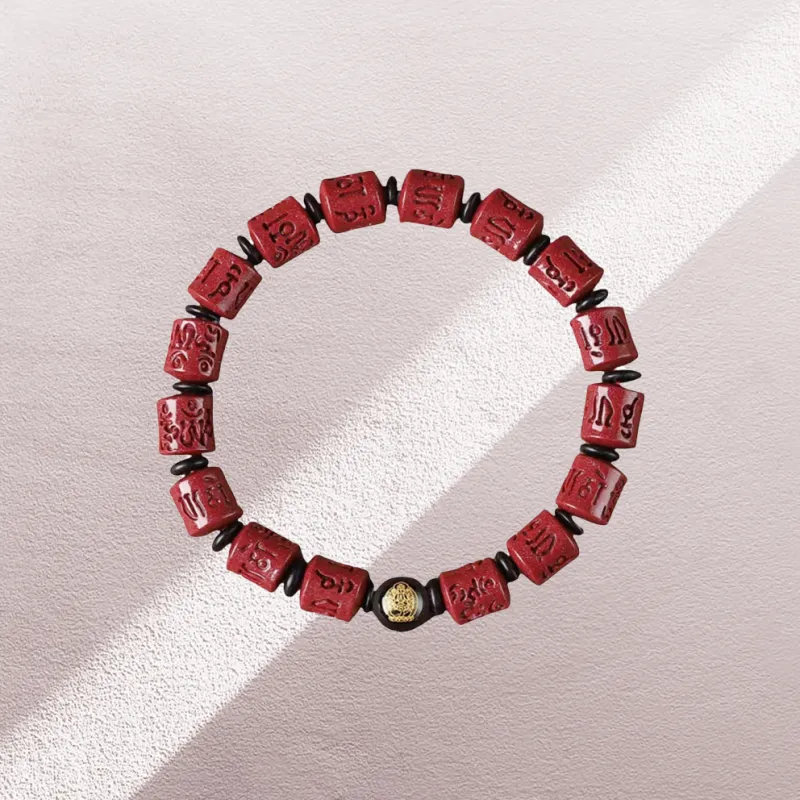 ZUIWENGLANGYASHANWENCHUANG Cinnabar Bracelets Unisex-2