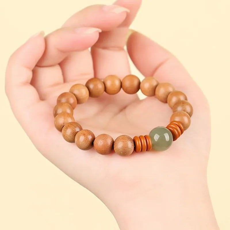 ZUIWENGLANGYASHANWENCHUANG Peachwood Bracelets Unisex-2