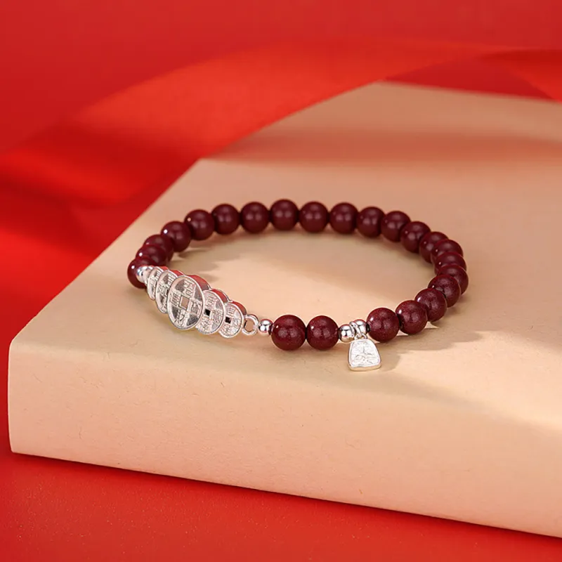 ZUIWENGLANGYASHANWENCHUANG Cinnabar Bracelets Unisex-1