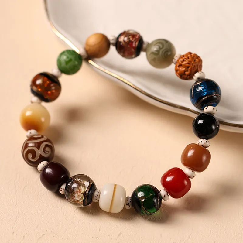 ZUIWENGLANGYASHANWENCHUANG King Kong Bodhi Seeds Bracelets Unisex-1