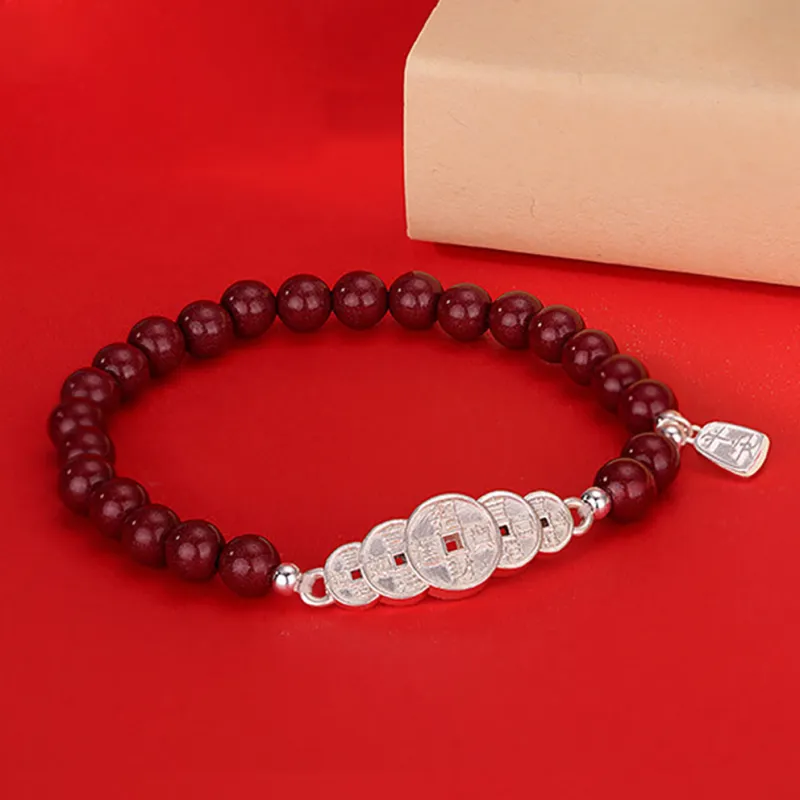ZUIWENGLANGYASHANWENCHUANG Cinnabar Bracelets Unisex-3