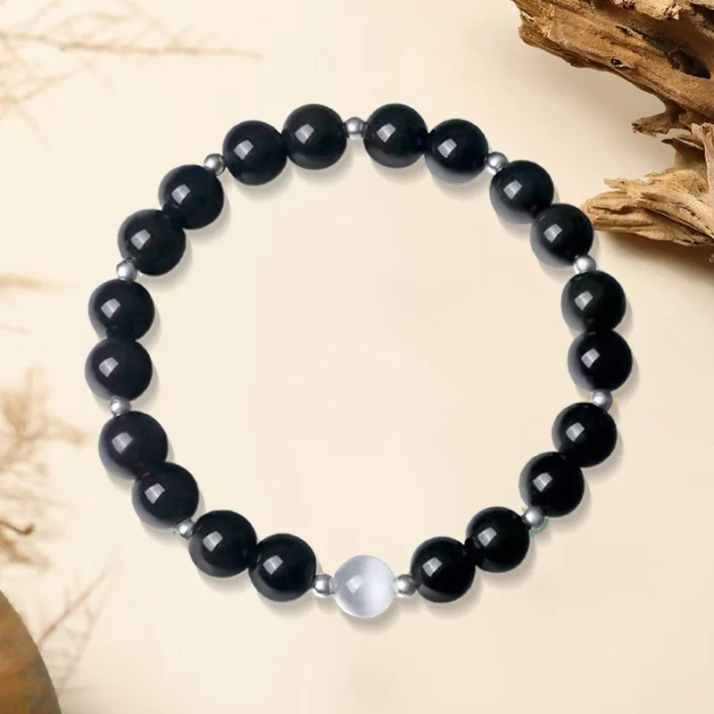 ZUIWENGLANGYASHANWENCHUANG Obsidian Jade Bracelets Unisex-2