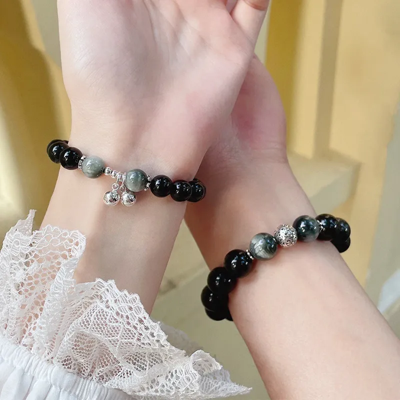 ZUIWENGLANGYASHANWENCHUANG Obsidian Bracelets Unisex-2