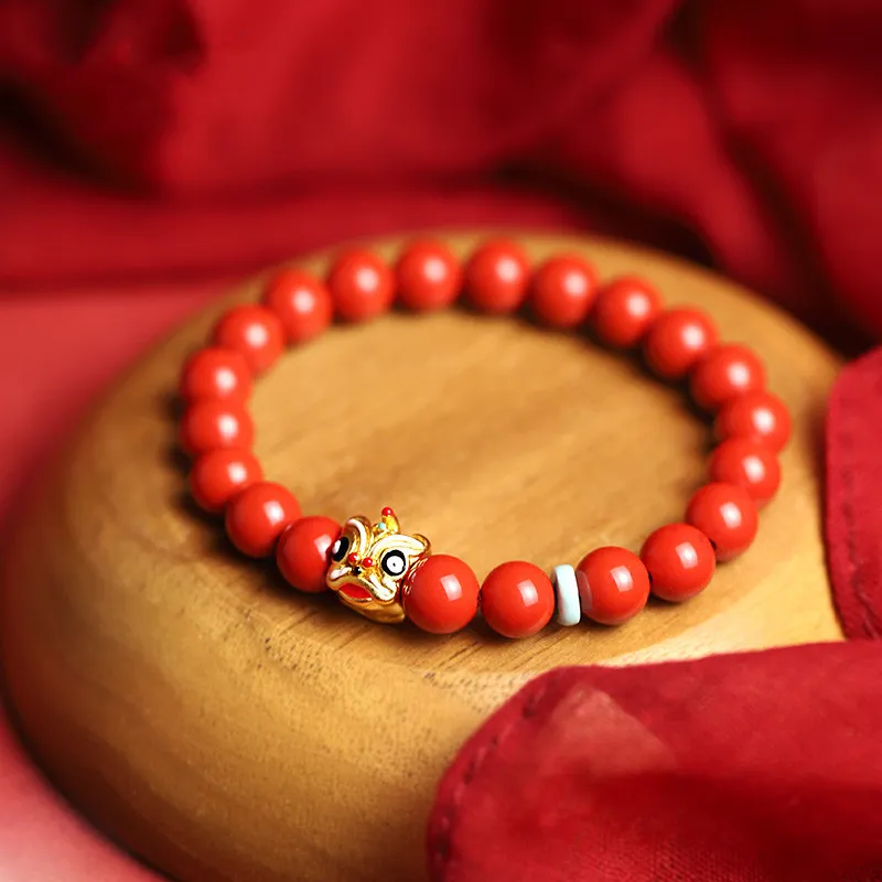 ZUIWENGLANGYASHANWENCHUANG Cinnabar Bracelets Unisex-1
