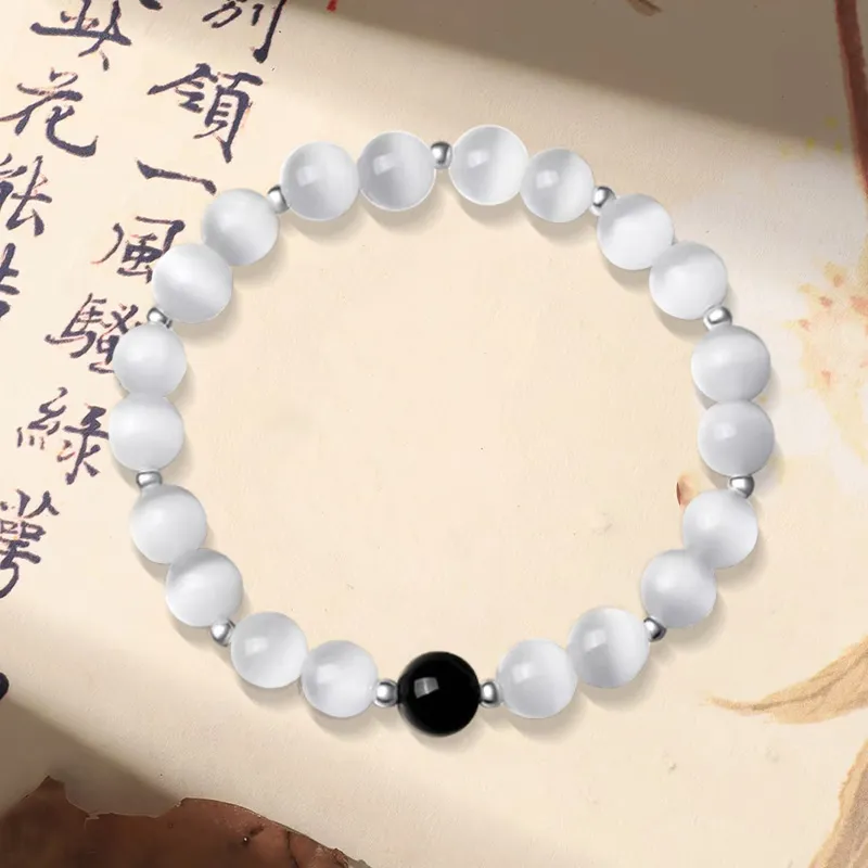 ZUIWENGLANGYASHANWENCHUANG Obsidian Jade Bracelets Unisex-5