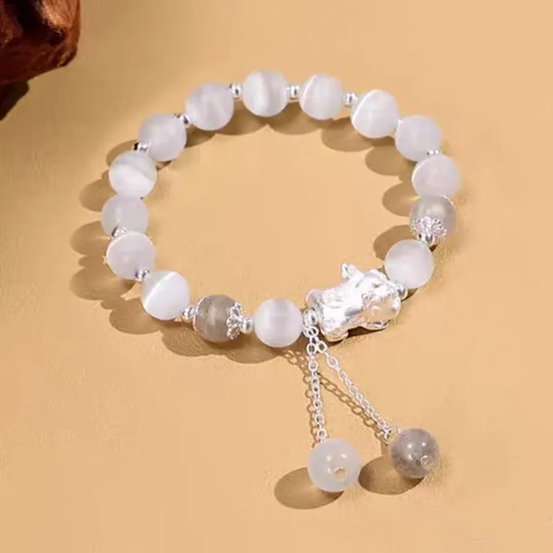 ZUIWENGLANGYASHANWENCHUANG Obsidian Bracelets Unisex-5