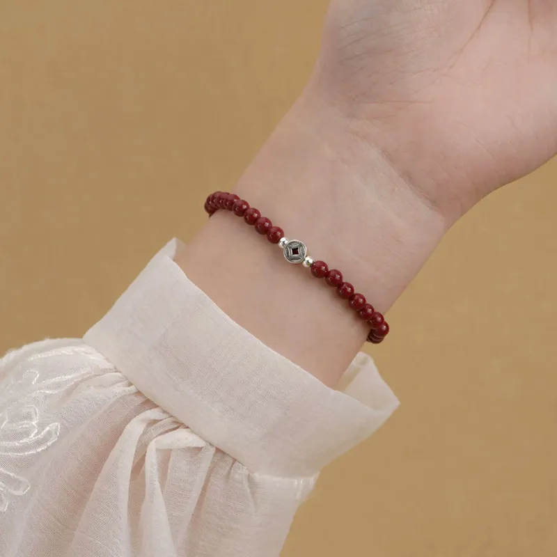 ZUIWENGLANGYASHANWENCHUANG Cinnabar Bracelets Unisex-2