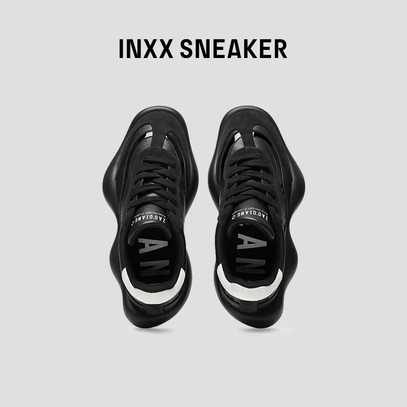 INXX Height Increasing Low Top Casual Shoes Unisex Black Warrior-5