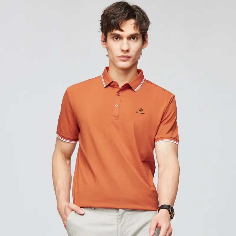 Red bean Polo Shirts Men-14