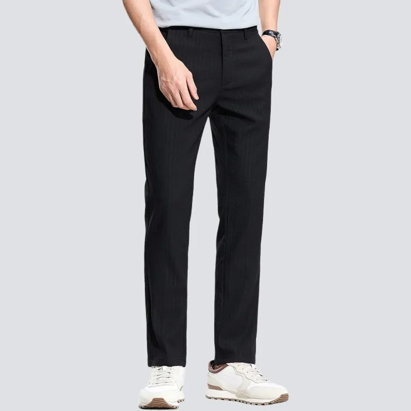 Red bean Casual Pants Men Black-2