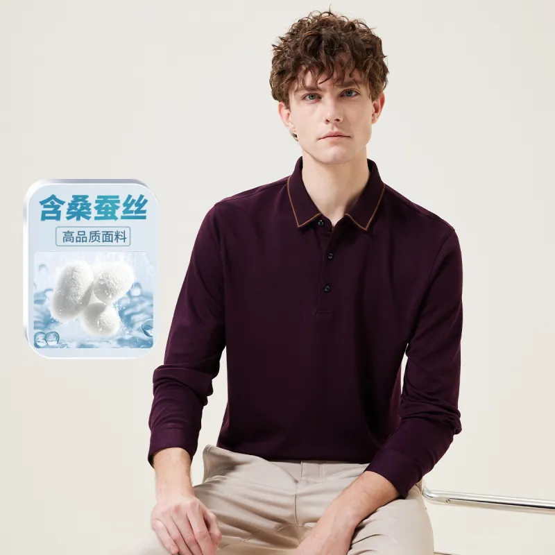 Red bean Polo Shirts Men-14