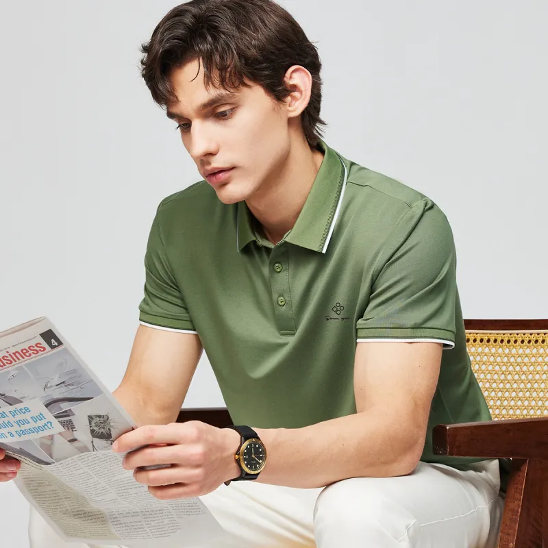Red bean Polo Shirts Men-20