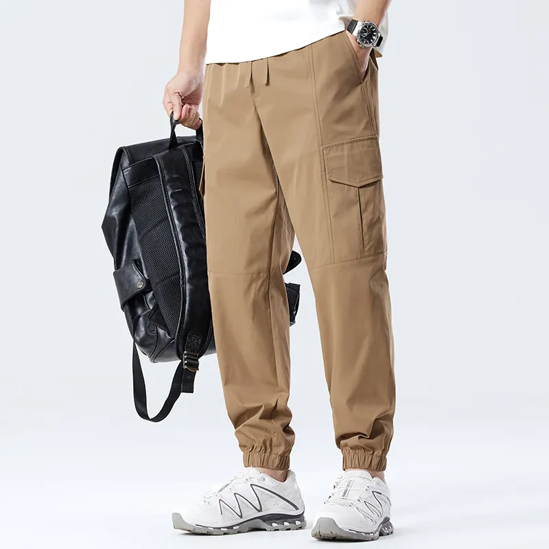 Red bean Cargo Pants Men-9
