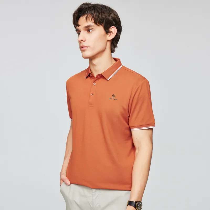 Red bean Polo Shirts Men-13