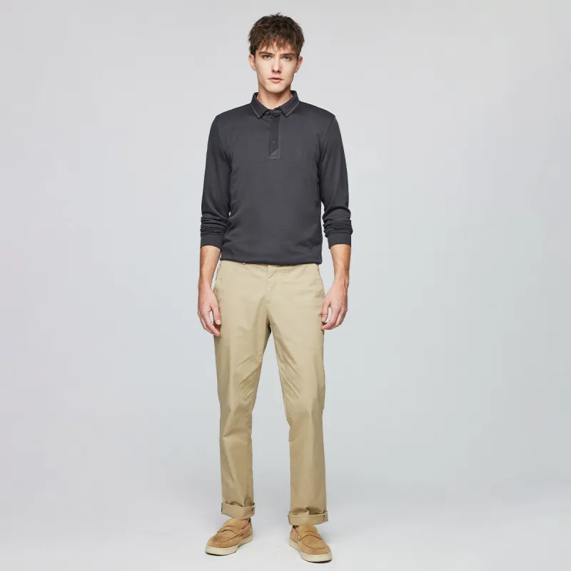 Red bean Polo Shirts Men-13