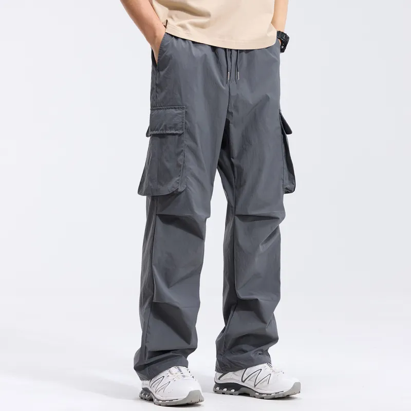 Red bean Cargo Pants Men-19