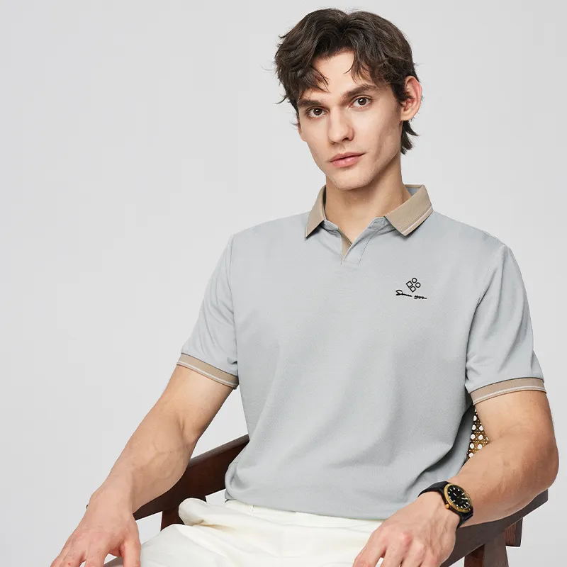 Red bean Polo Shirts Men-14