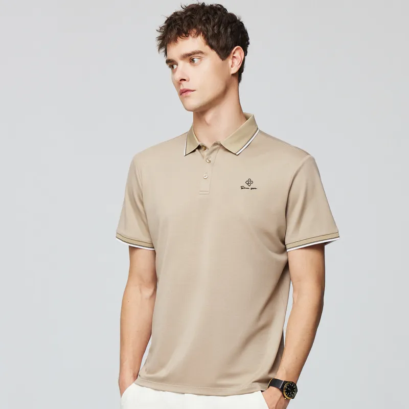Red bean Polo Shirts Men-29