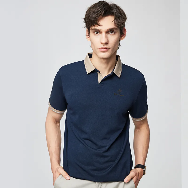 Red bean Polo Shirts Men-2