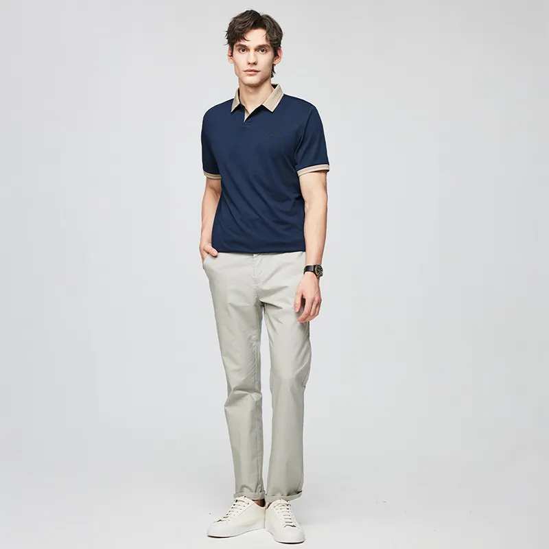 Red bean Polo Shirts Men-5
