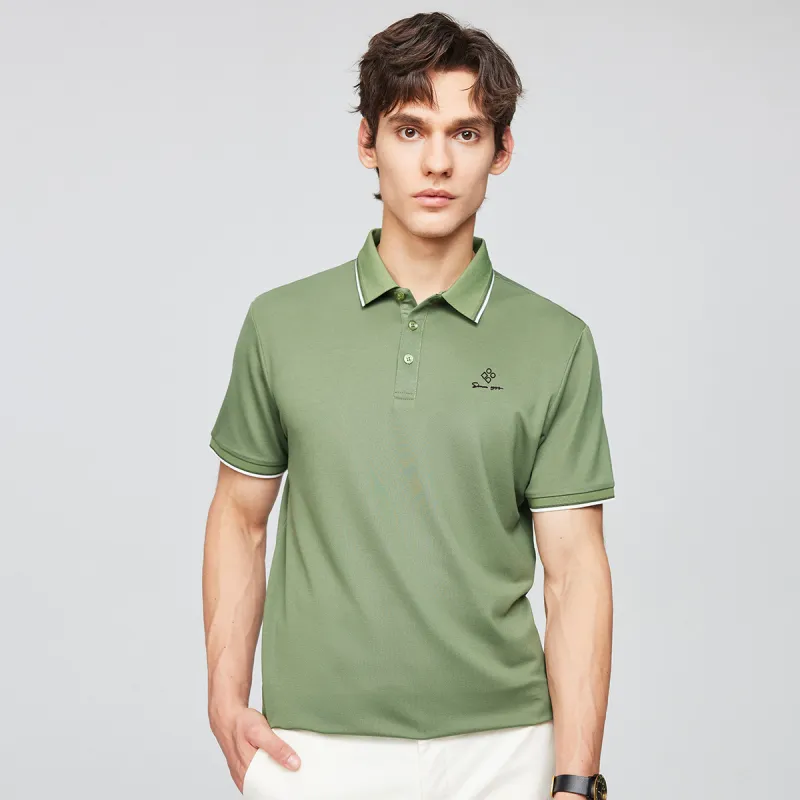 Red bean Polo Shirts Men-23