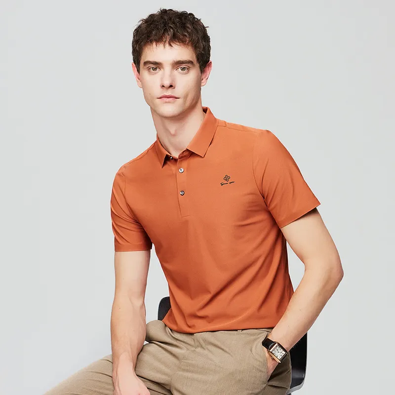 Red bean Polo Shirts Men-13