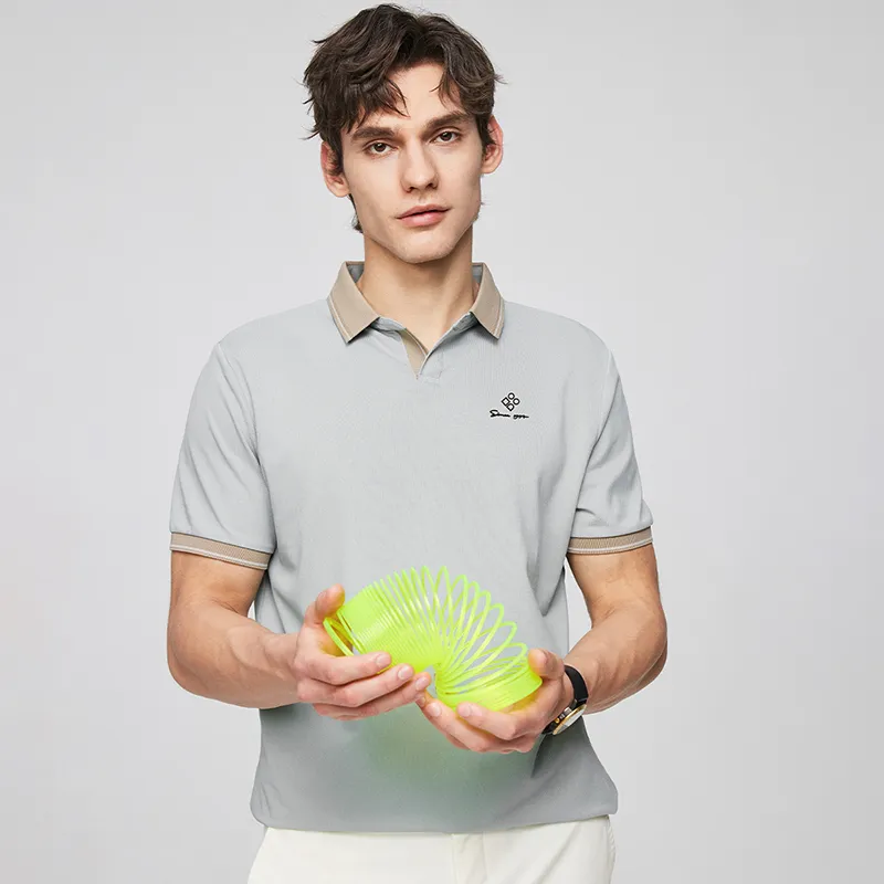 Red bean Polo Shirts Men-15