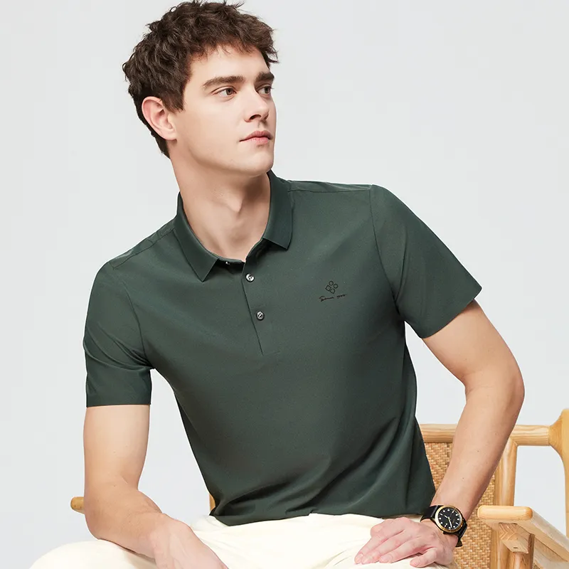 Red bean Polo Shirts Men-4