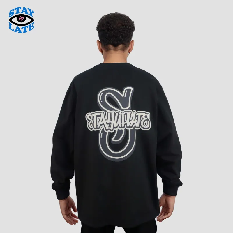 STAY UP LATE T Shirt Unisex Black-2