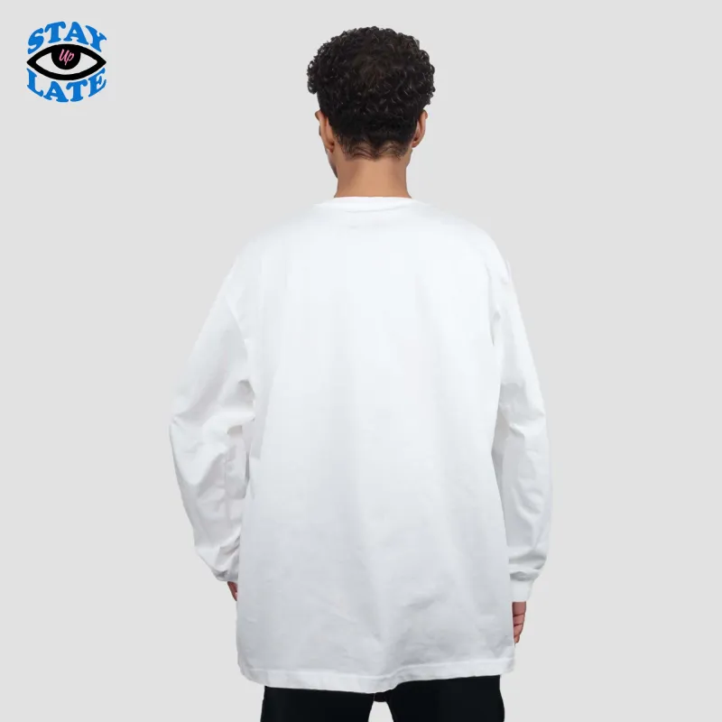 STAY UP LATE T Shirt Unisex White-2
