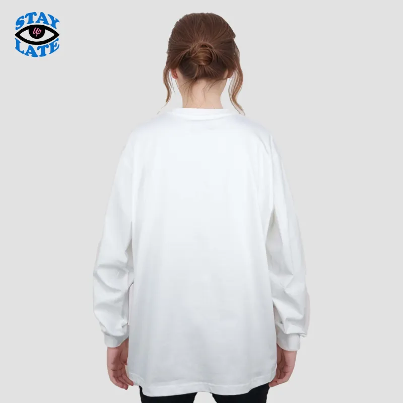 STAY UP LATE T Shirt Unisex White-2