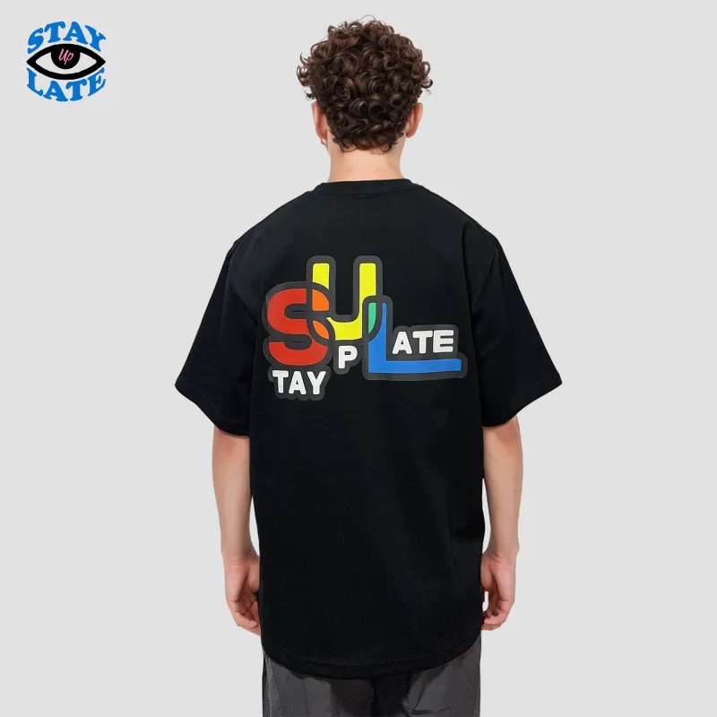 STAY UP LATE T Shirt Unisex Black-2