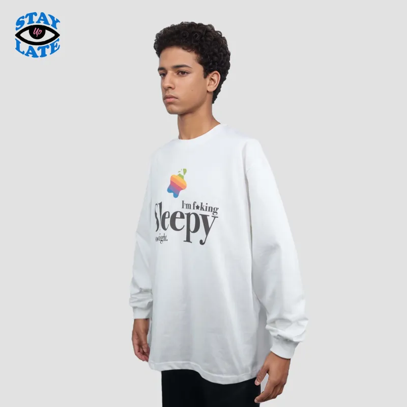 STAY UP LATE T-Shirt Unisex White-3