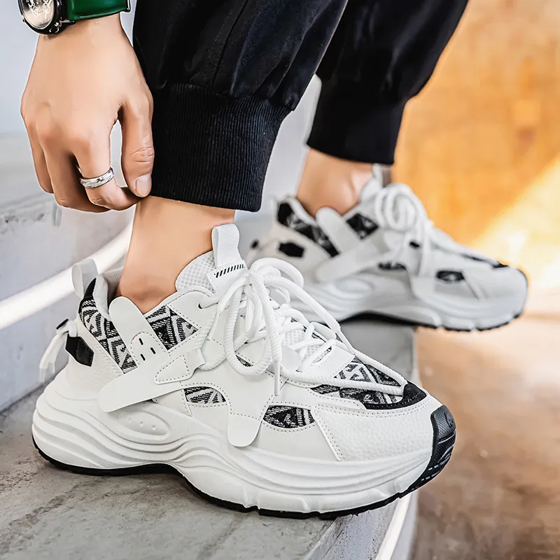 NANJIREN Cushioning Coverage Height Increasing Wear Resistant Breathable Slip Resistant Low Top Chunky Sneakers Men's-11